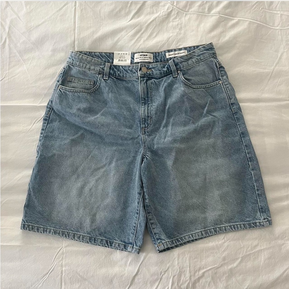 blue denim cotton on jean shorts